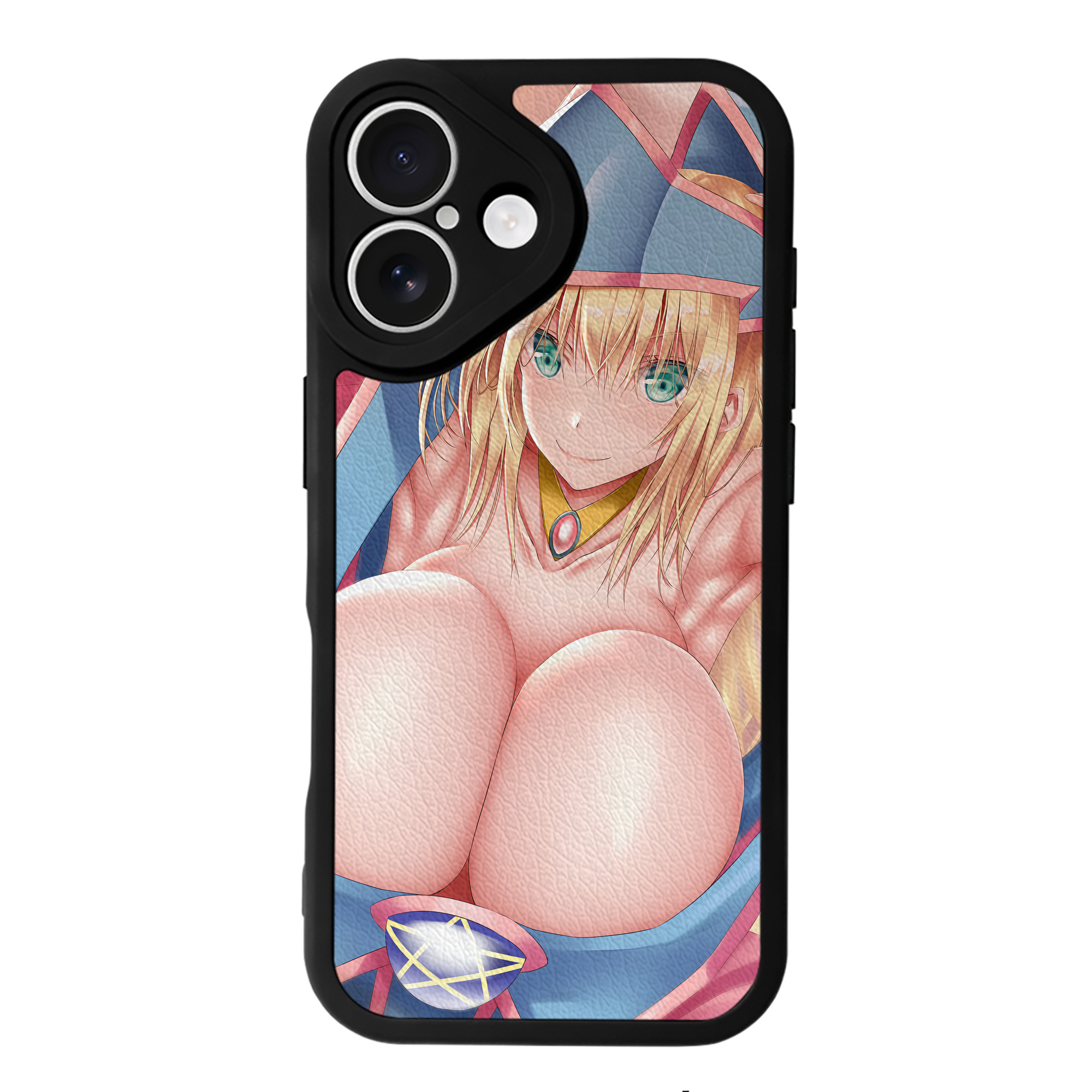 （画像用） 遊☆戯☆王 Yu-Gi-Oh! 【iPhone 16シリーズ対応】シリコンスマホケース（レザー調） 材質：シリコン